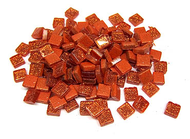 Softglassteine 10x10mm 200g Glitter orange